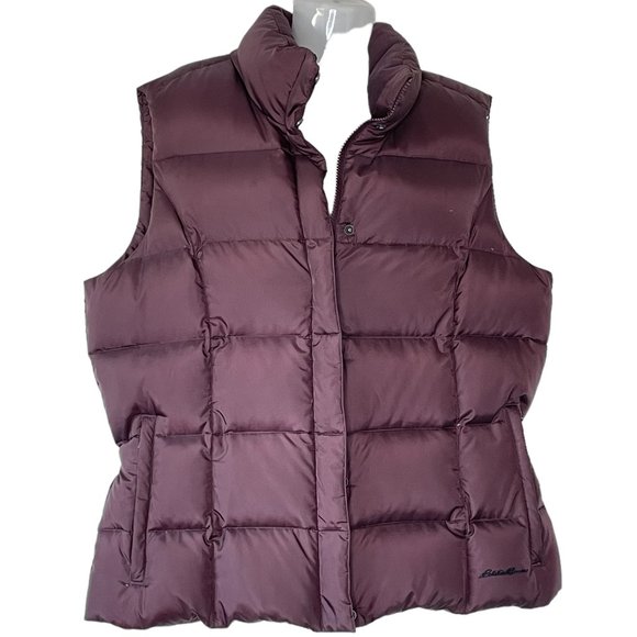Eddie Bauer Jackets & Blazers - Eddie Bauer Goose Down Vest Women's Burgundy Color Premium Quality Goose Down